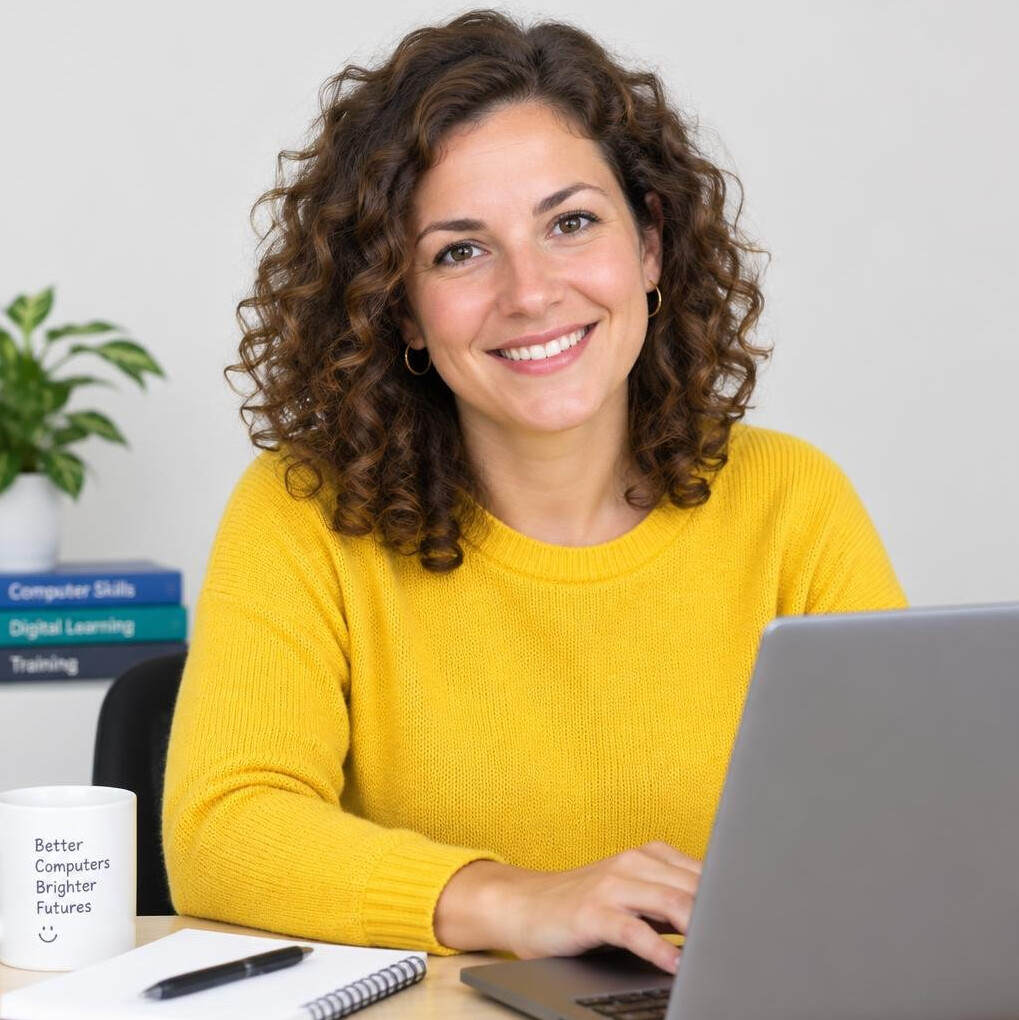 Smiling young woman with curly hair portrait